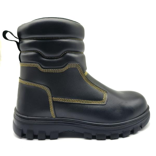 Genuine Leather Forest Firefighter Boots Waterproof Soft Rubber Sole Boots Unisex