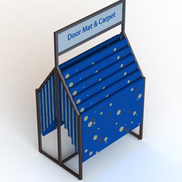 Adjustable Feet Floor Display Rack Double Sided Carpet Rug Door Mats Retail
