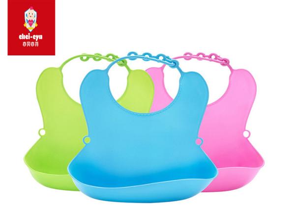 Kids Cute Silicone TPE Bibs / Baby Lunch Bibs Waterproof Product