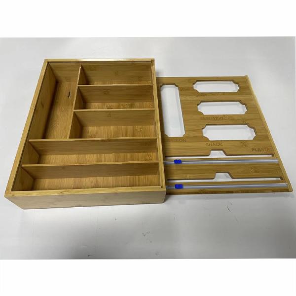 Бамбуковый полиэтиленовый пакет распределитель резчик ящик Ziplock пакет хранилище организатор для кухни