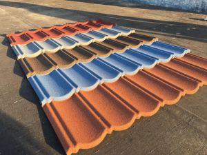 2.7kgs/sheet Stone Coated Metal Roof Tiles Weather Resistant Galvanized Roofing Material Home Steel 1340mmx420mm
