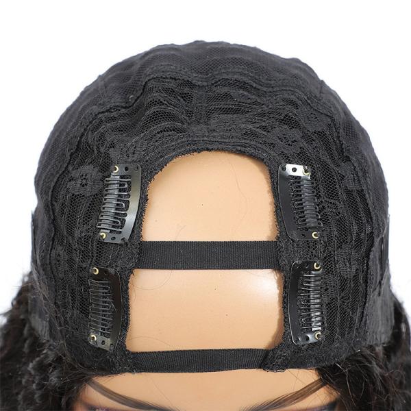 150% Density Brazilian Remy Body Wave Hair U Part Wigs Middle Open for Black Women