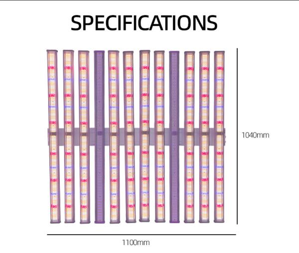 Dimmable Full Spectrum LED Grow Light 1200 Watt For Indoor Gardens
