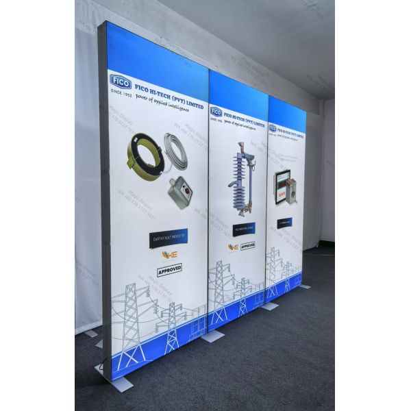 Custom Logo Aluminum Folding LED Light Box Display Backlit SEG Lightbox for Trade Show Exhibition Booth