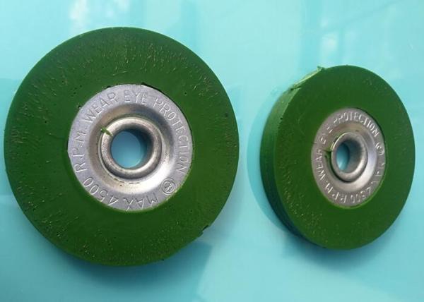 80MM OD Stainless Steel Encapsulated Wire Wheel Brush Strong Brushing Action