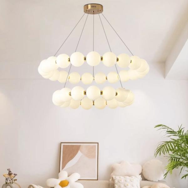 Lâmpadas de vidro de poupança de energia LED Lâmpadas de pendente Sala de jantar Restaurante Lustreiro 25-30M2
