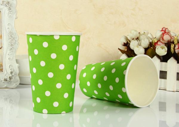 Customized Disposable Paper Drinking Cup For Party , Heat Insulation
