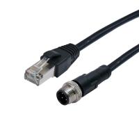Connecteur industriel RJ45 d'Ethernet de Cat5e à code 3 Pin Male To Male Connector de M12 A