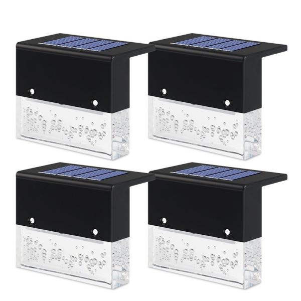 Lâmpada de parede solar exterior do diodo emissor de luz do controle 1.2V claro, lâmpada solar IP55 3500K de Lights Solar Step da cerca