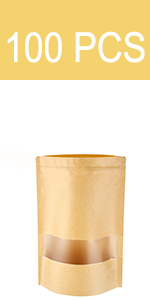 Ziplock And Heat Sealable Bags - Stand Up Food Storage Pouches - Safe Waterproof Packaging Barrier