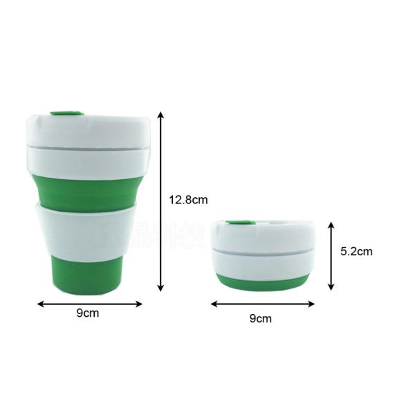 Stock Portable Retractable Collapsible Water Bottle for Event Gift and Pocket Coffee Cup
