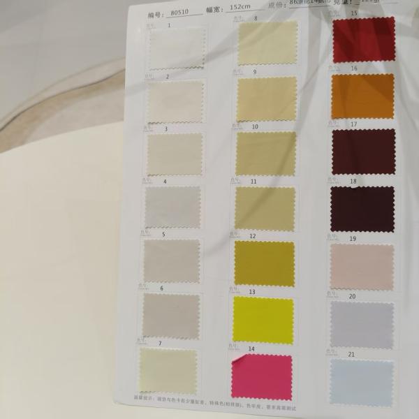 Respirable 86% Poliéster 14% Tejido Spandex 125GSM Ropa de verano Tejido cómodo