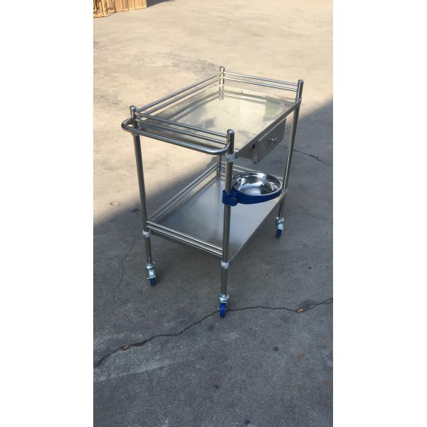 Défibrillateur de réanimation de soins de santé équipement de chariot avec deux étagères