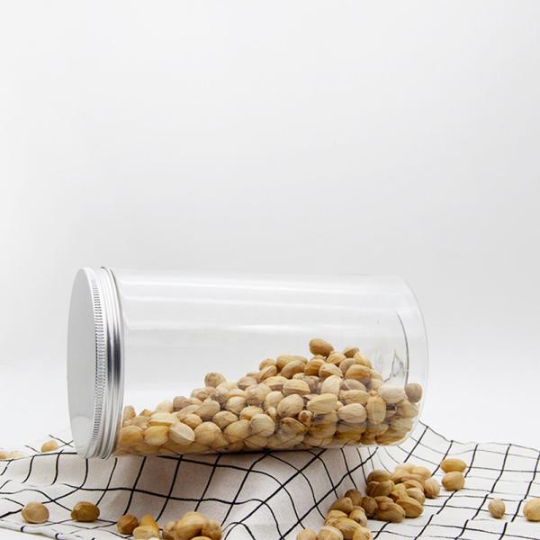 Хранение сухофрукта порошка конфеты опарника ЛЮБИМЦА пластиковое круглое с серебряными крышками