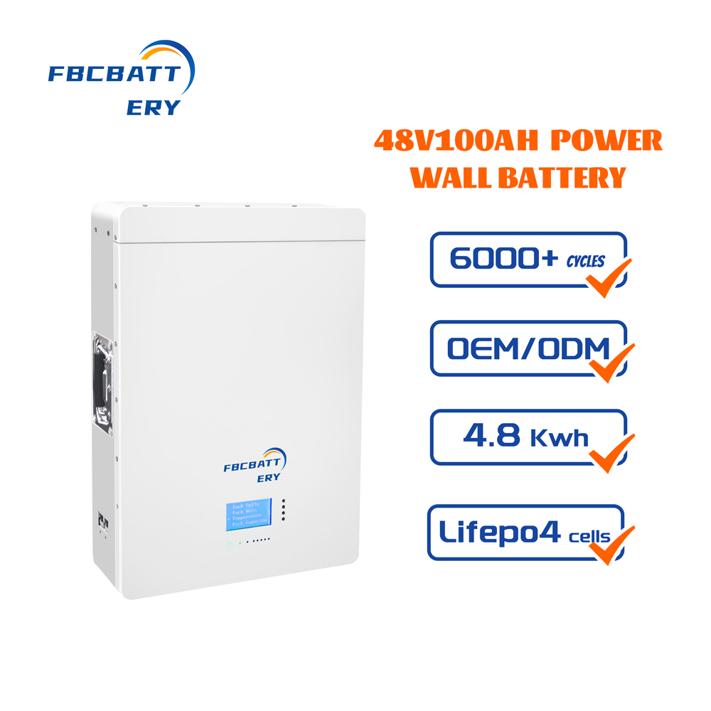 Литий-ионный аккумулятор стены 5kw солнечной энергии, пакет солнечной батареи Lifepo4 24v 200ah