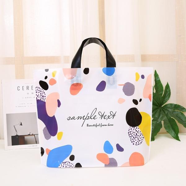 Biodegradable Bottom Gusset White Printed Plastic Bag