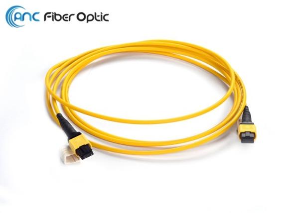 Low Loss SM MPO To MPO Truck Cable Assembly 8 Fiber Type A Or B Polarity