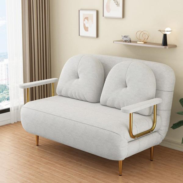 Simple Folding Sofa Bed, Apartment Small Reclining Chair Single Couch , Lounge with Adjustable Back Seat