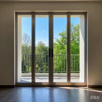 Porte pliable en aluminium personnalisée Porte coulissante en verre durci étanche