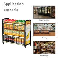 Customizable 3 Tier Metal Bread Display Metal Beverage Display Stand Rack for Floor