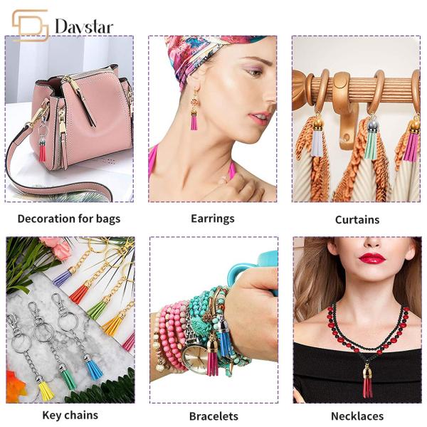 Tassel аксессуаров металла замши кожаный окаймляет шкентели с крышками