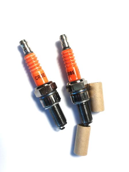 Motorcycle / Tricycle Engine Spark Plugs CR8E Black / Whtie / Orange Colors Available