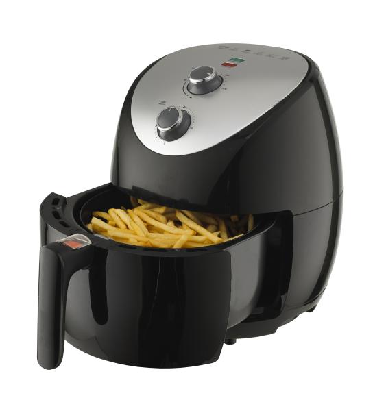 Black Family Size Air Fryer , 3.5 Liter Air Fryer Multifunction OEM Acceptable