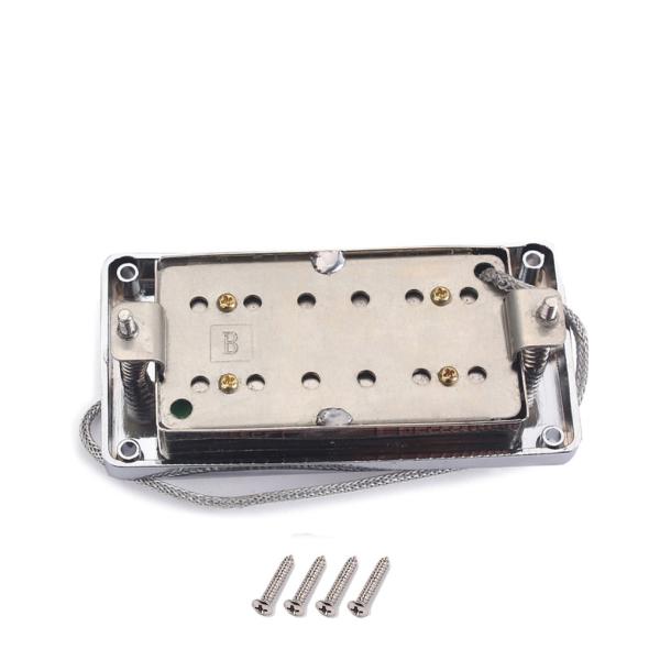 Dual bobina fechada Mini HumbuckerAlnico 5 Chrome Metal Pickup para LP Guitar Bridge Com parafusos de montagem