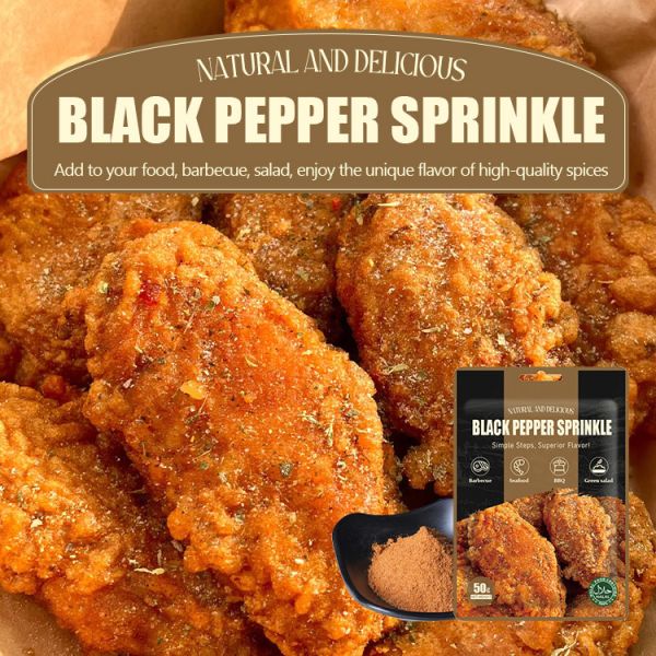 Factory Direct Large Catering Black Pepper Sprinkle Powder Hot Sale Dried Style Blended Mixed Spices & Seasonings