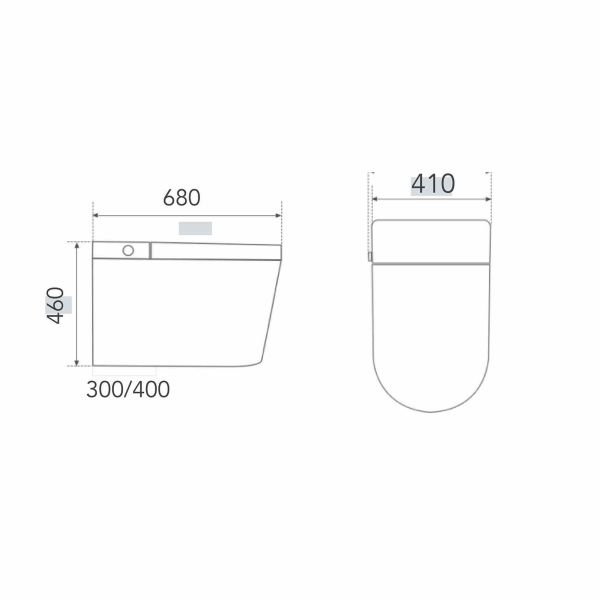 440x750x515mm Modern Smart Toilet Space Saving Tankless Toilet With Bidet