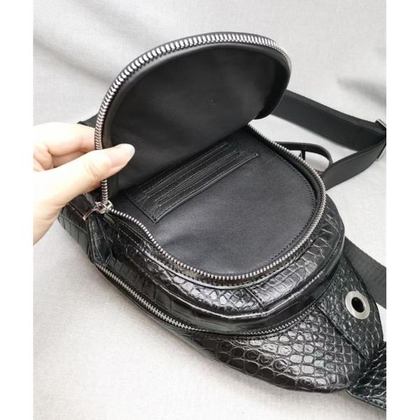 Genuine Real Crocodile Skin Men's Casual Chest Bag Authentic Alligator Leather Male Crossbody Bag Messenger Bag