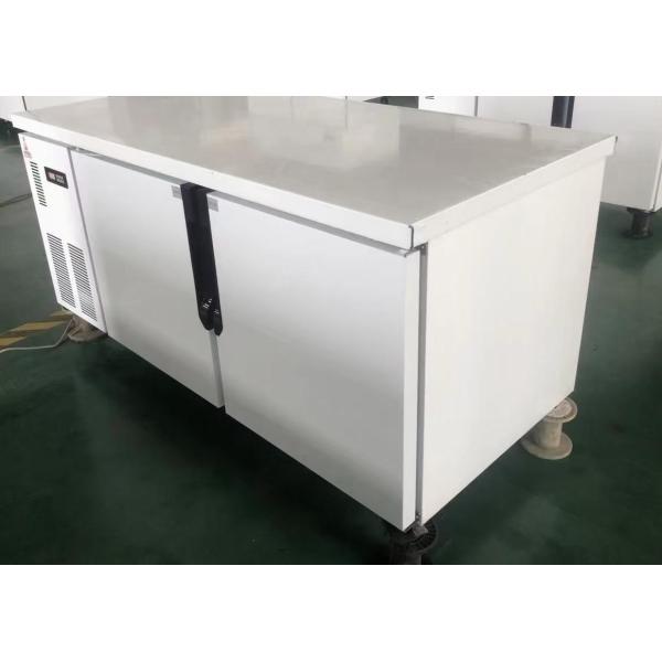 Commercial Kitchen Stainless Steel Table Top Freezer Refrigerator 2-Door Trayunder Counter Refrigerator Freezer
