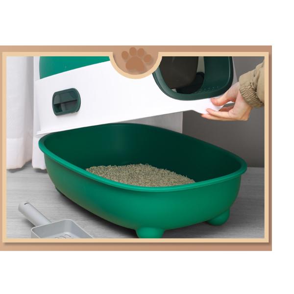 ODM Designs Enclosed Cat Box with Sided Pan and Top Sifting Lid Easy Clean