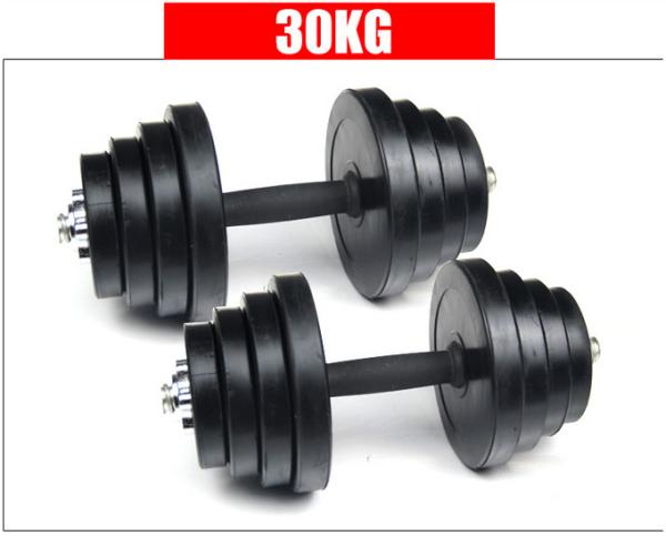 10kg 15kg 20kg 25kg 30kg black cast iron rubber coated cheap dumbbells for sales