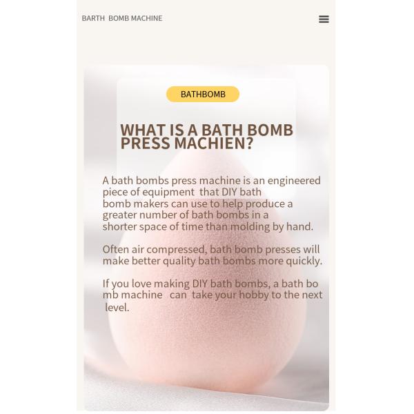 USA ISO Формула ванной бомбы Пресс формовочная машина для изготовления ванных шаров масса тела KG 55