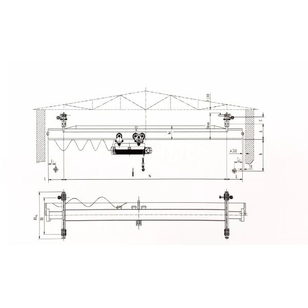 7.5 - 31.5m Span Single Girder Eot Crane Wireless 10ton Suspension Bridge Crane