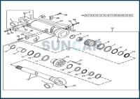 Jogos de reparação do selo de Cylilnder da cubeta AT264443 para JOHN DEERE 490