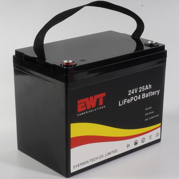 Rechargeable 24V Li-ion Battery in Black for Heavy-duty Equipment