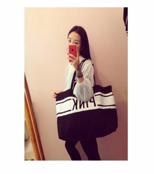 Black Beach Custom Canvas Bags , Reusable Canvas Shopping Bags