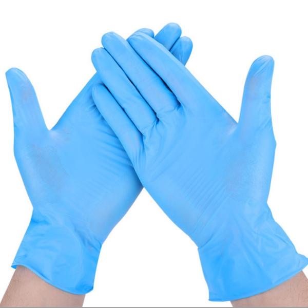 Comfortable Disposable Nitrile Gloves Blue Sterile  Nitrile Work Gloves