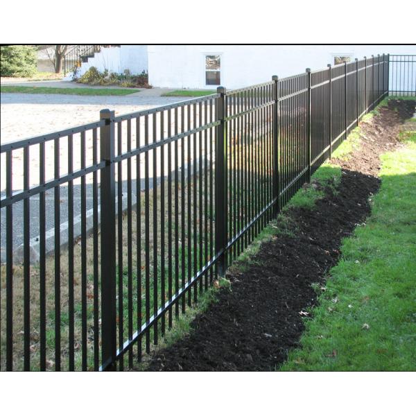 H7ft Residential Steel Fence Panels , Non Corrosive Steel Picket Fencing