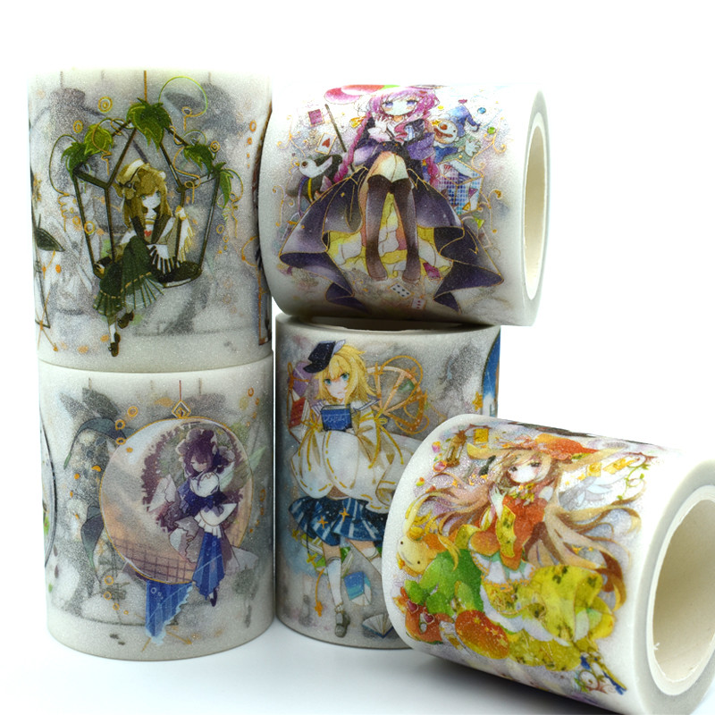 Лента Washi фольги ЛЮБИМЦА характера аниме DEC ясная