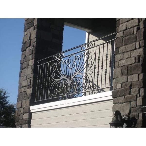 Antique Iron Balcony Railing House Roof Luxury Design For Outdoor / Indoor