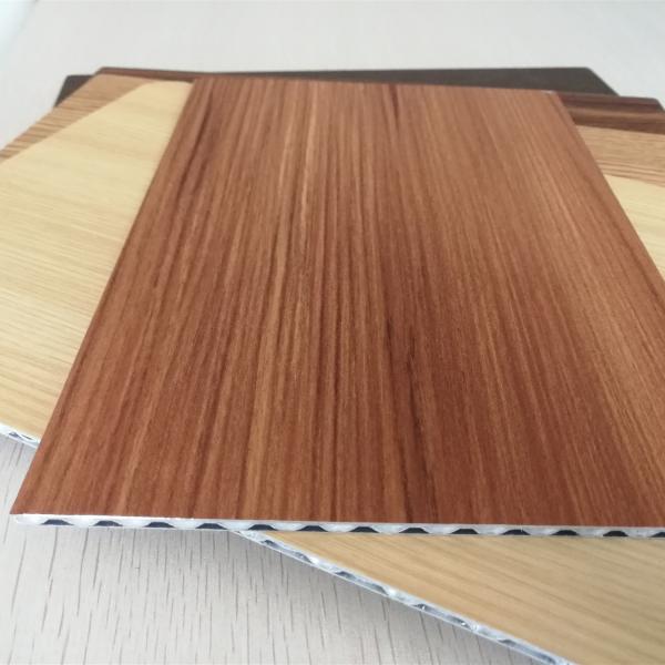 Light Weight Fireproof Wood Grain Aluminium Core Panel , Aluminium Advertising Boards