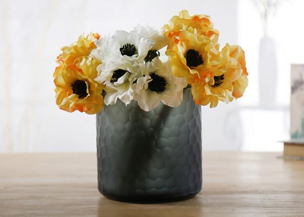Tamanho diversificado de Gray Decorative Glass Vases Clear estilo europeu