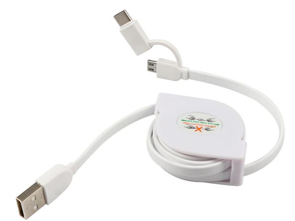 Super Heavy 2 In 1 High Speed USB Cable , 8 Pin Samrtphone USB Extension Wire