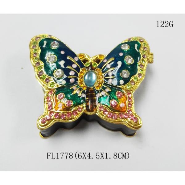 Latest nice pewter fashion butterfly shape custom jewelry packing box