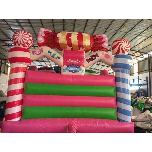 Digital Printing Inflatable Candy Bounce House For Christmas Festival Inflatable
