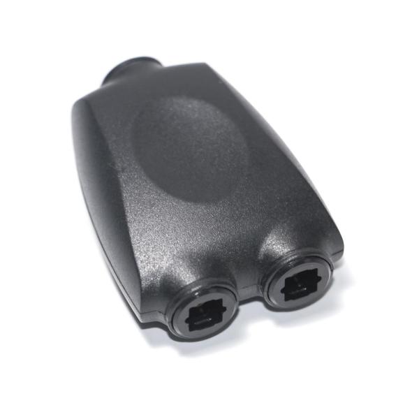 Adaptador divisor de áudio óptico Toslink digital Conversor de fibra óptica 1/2 SPDIF 1 fêmea para 2 fêmeas