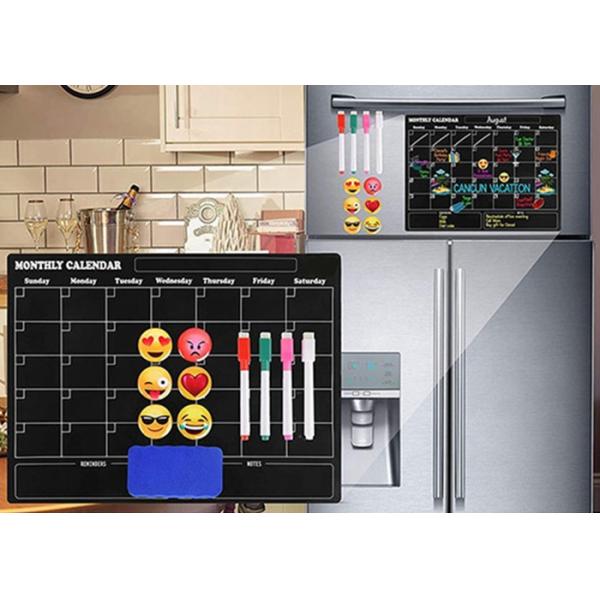Dry Erase Chalkboard Magnetic Weekly Planner, Kitchen Fridge Magnet Calendar